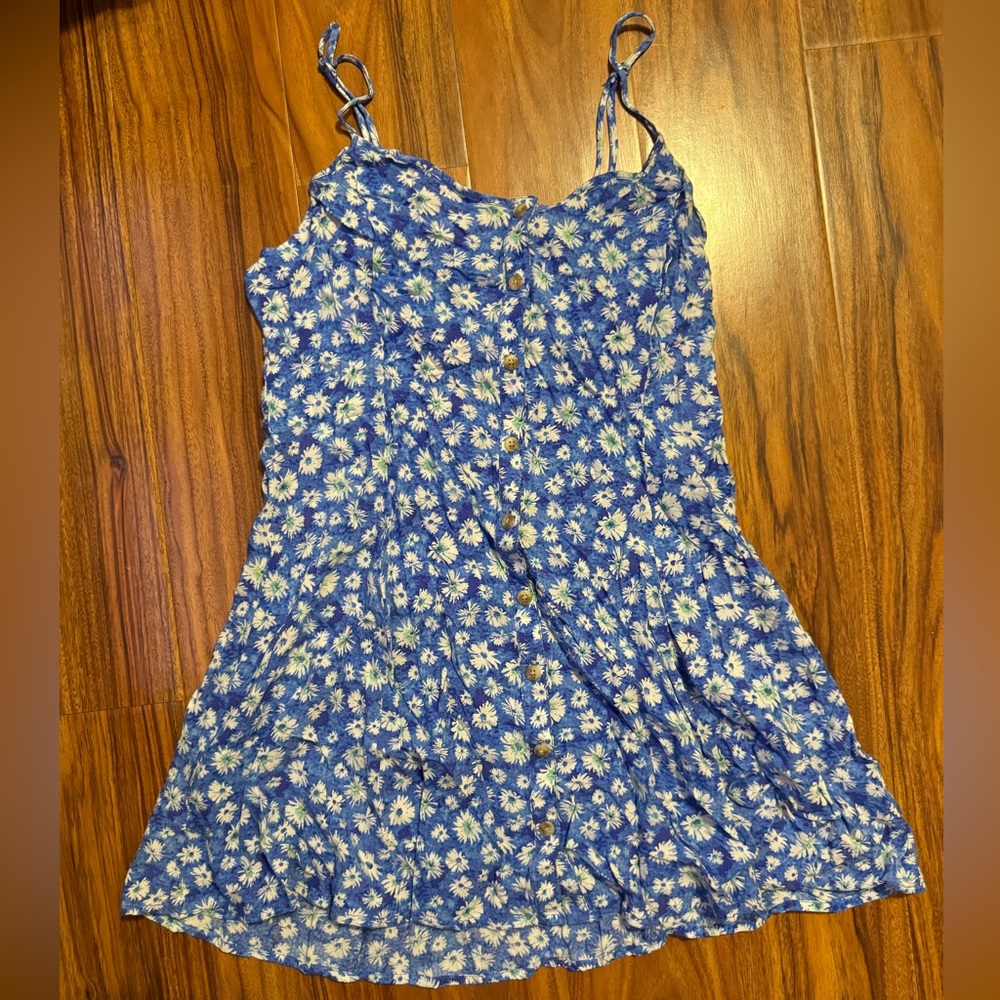 American Eagle blue floral print mini dress
